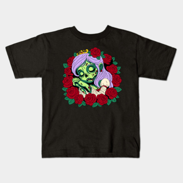 Zombie Sleeping Beauty Kids T-Shirt by H. R. Sinclair