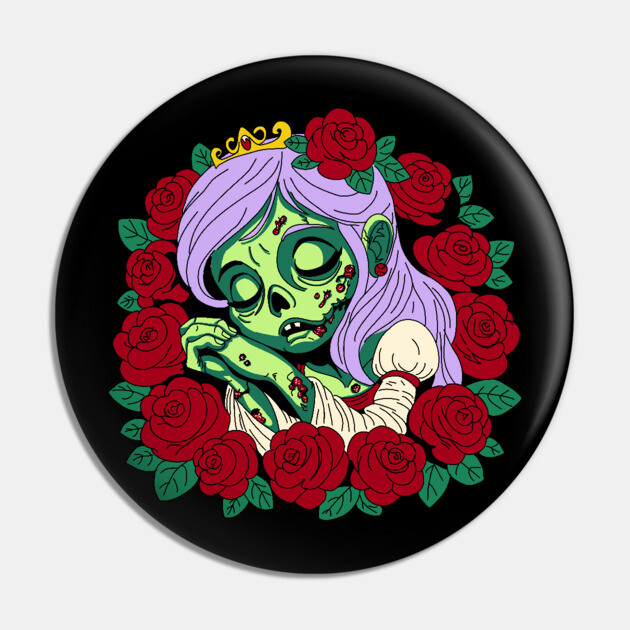 Zombie Sleeping Beauty Pin by H. R. Sinclair