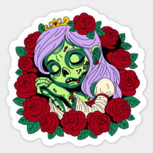 Zombie Sleeping Beauty Sticker