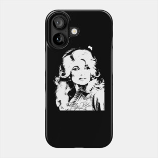DOLLY PARTON WHITE SHILLOUETTE Phone Case