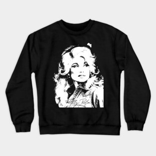 DOLLY PARTON WHITE SHILLOUETTE Crewneck Sweatshirt