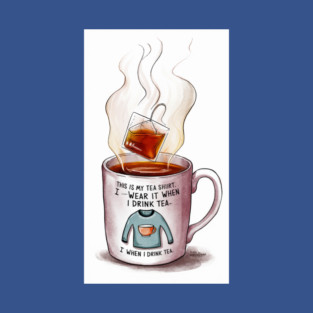This is my tea shirt. I wear it when I drink tea. T-Shirt