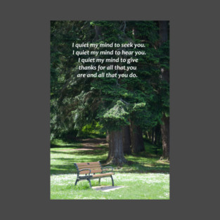 I Quiet My Mind: Park Bench T-Shirt