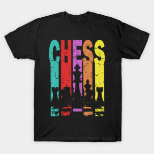 Chess - The Game of Strategy & Tactics - Retro Typographic Design T-Shirt