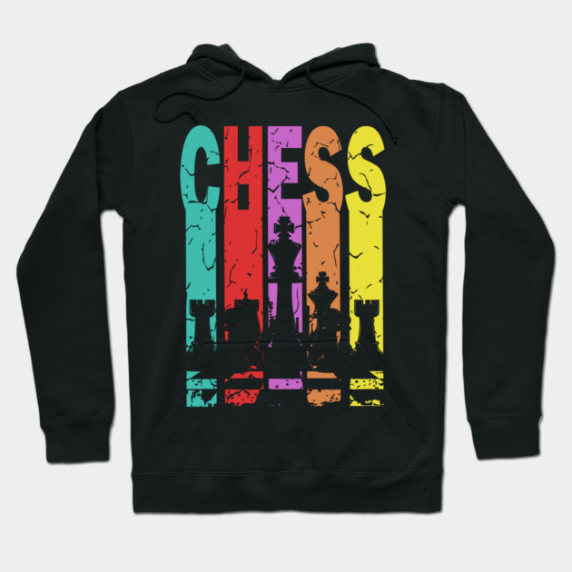 Chess - The Game of Strategy & Tactics - Retro Typographic Design Hoodie by TuncGK