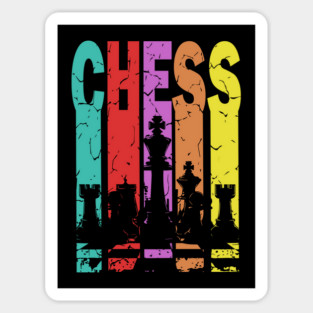 Chess - The Game of Strategy & Tactics - Retro Typographic Design Magnet