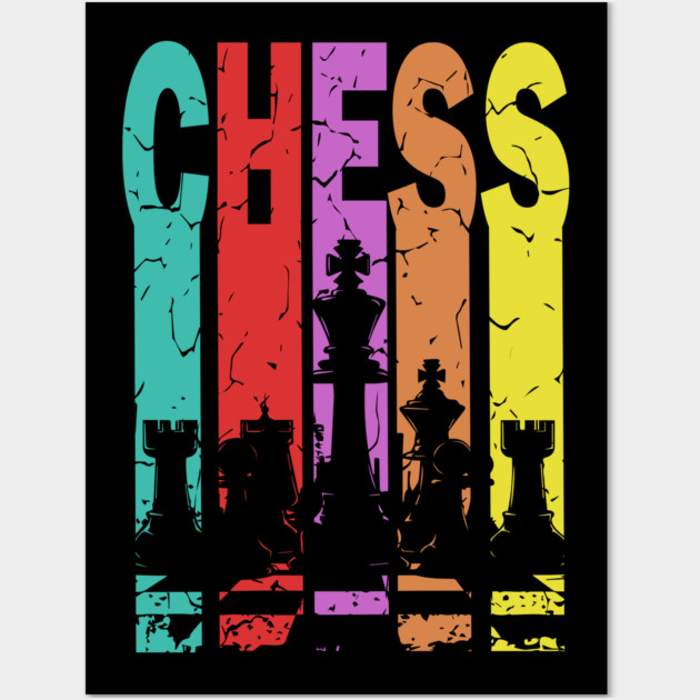 Chess - The Game of Strategy & Tactics - Retro Typographic Design Wall Art by TuncGK