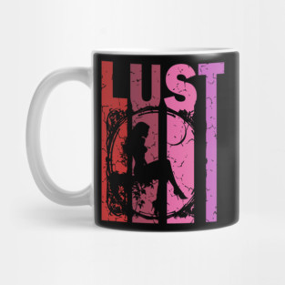 Lust - Desire, Fancy & Love - Retro Typographic Design Mug