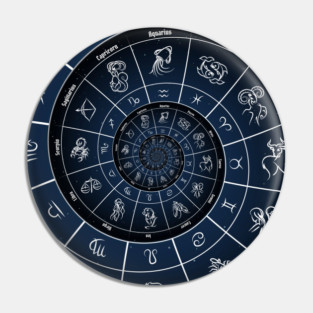 Dark Blue Astrological Zodiac Pin