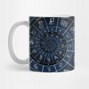 Dark Blue Astrological Zodiac Mug
