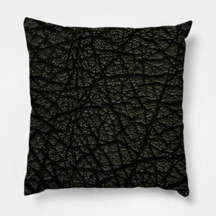 Black Leather Pillow