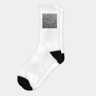 Grey Glitter Socks