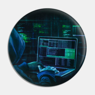 Hoodie Gamer Hacker Pin