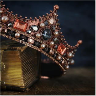 Enchanted Fairytale Queen Crown And Storybook Posters and Art