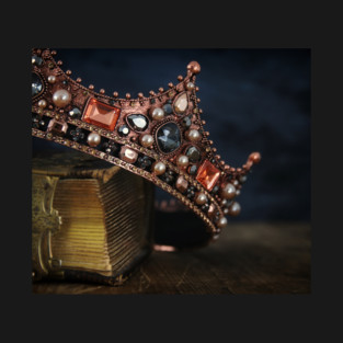 Enchanted Fairytale Queen Crown And Storybook T-Shirt