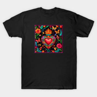 Milagro Heart and Butterflies T-Shirt