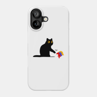 Cat vs. GOP Elephant - Kamala Harris - Anti Trump Phone Case
