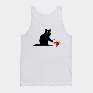 Cat vs. GOP Elephant - Kamala Harris - Anti Trump Tank Top