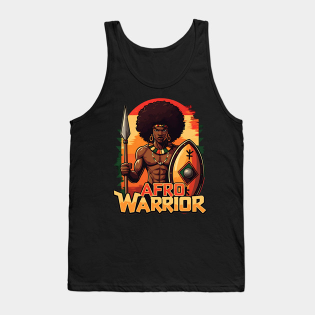 Afro Warrior Tank Top by UrbanLifeApparel