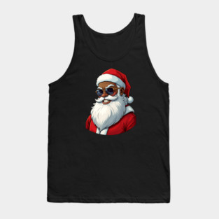 Black Santa Tank Top