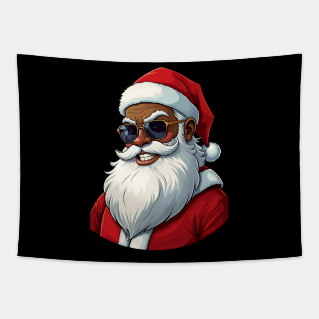 Black Santa Tapestry by UrbanLifeApparel