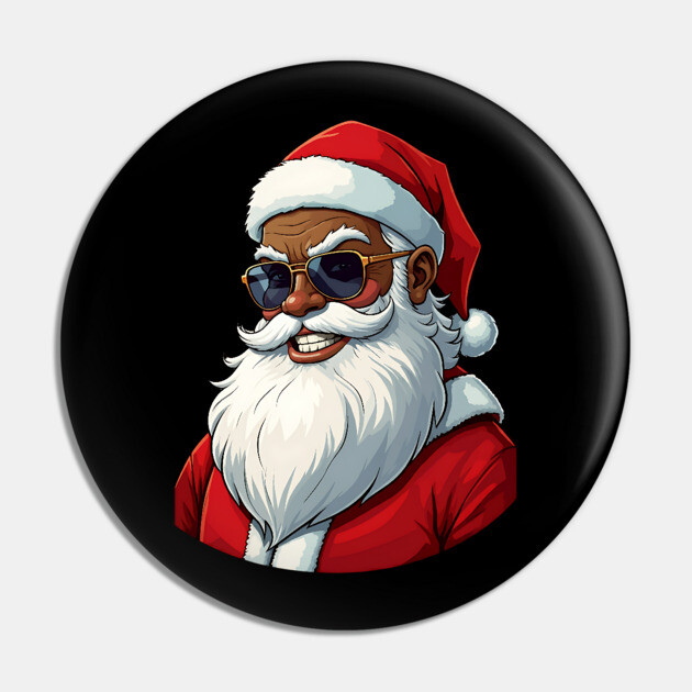 Black Santa Pin by UrbanLifeApparel
