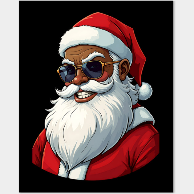Black Santa Wall Art by UrbanLifeApparel