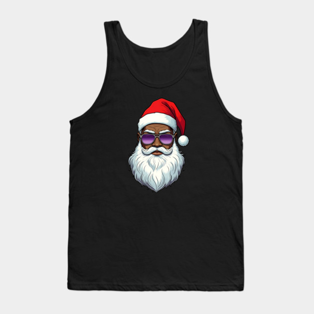 Cool Black Santa Tank Top by UrbanLifeApparel