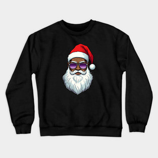 Cool Black Santa Crewneck Sweatshirt