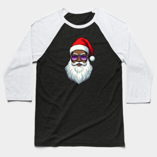 Cool Black Santa Baseball T-Shirt
