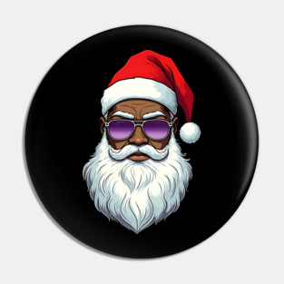 Cool Black Santa Pin