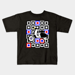 Scooter Mod Block Kids T-Shirt