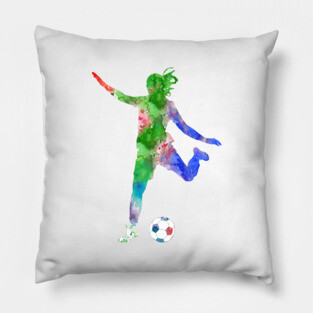 Girl Soccer Pillow