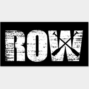 Distressed Look Rowing Gift For Rowers Posters and Art