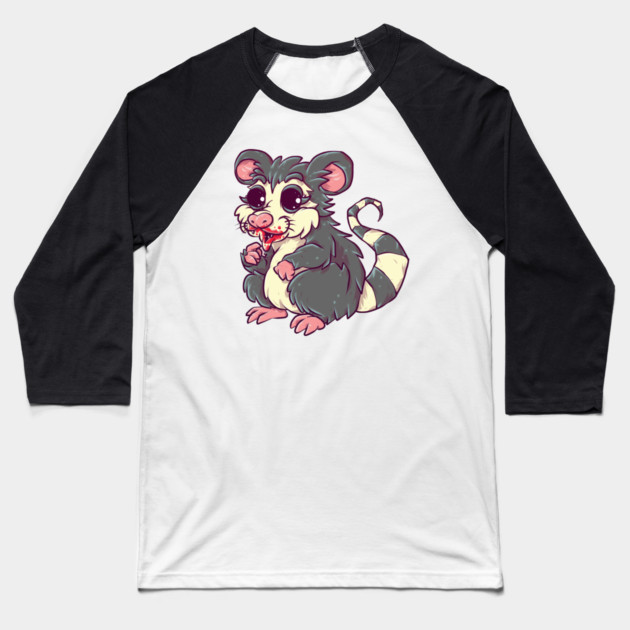Garbage the Possum Baseball T-Shirt by Caliel