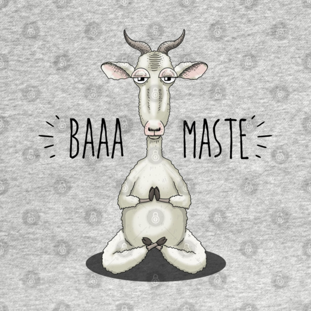 Baaa-maste - Namaste Meditating Goat by Jitterfly