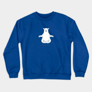 Zen Polar Bear Meditating Crewneck Sweatshirt