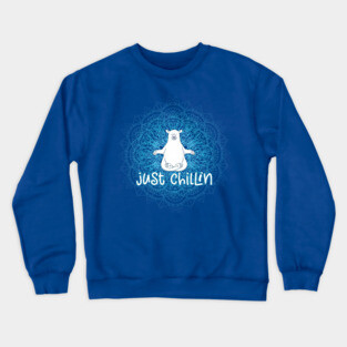 Just Chillin Polar Bear Mandala Crewneck Sweatshirt