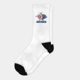 Boxing Kangaroo Australia Socks