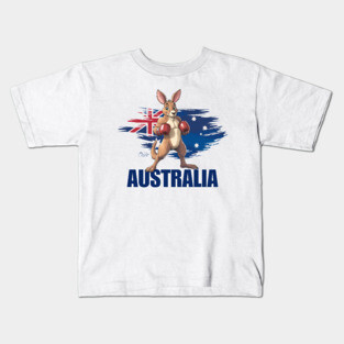 Boxing Kangaroo Australia Kids T-Shirt