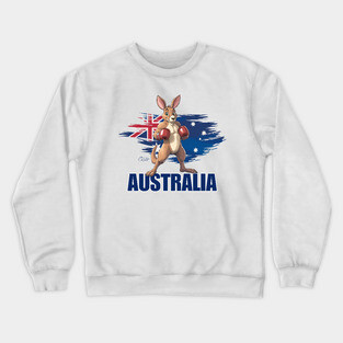 Boxing Kangaroo Australia Crewneck Sweatshirt
