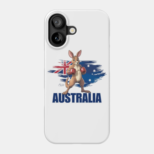 Boxing Kangaroo Australia Phone Case by Timeless Chaos