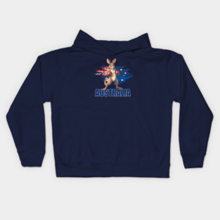 Boxing Kangaroo Australia Kids Hoodie