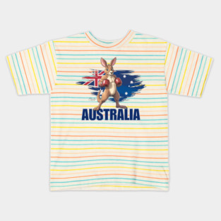 Boxing Kangaroo Australia Kids T-Shirt