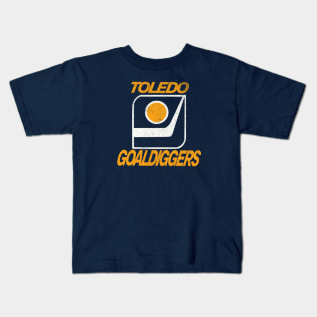 Defunct Hockey Team Toledo Goaldiggers Hockey Kids T-Shirt by Yesteeyear