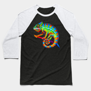 Rainbow Panther Chameleon Baseball T-Shirt