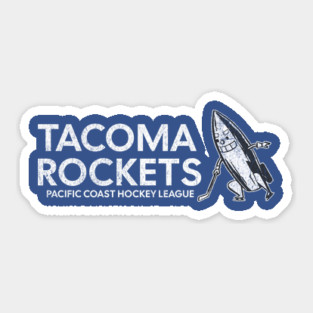 Defunct Hockey Team Tacoma Rockets Hockey Vintage Hockey Sticker