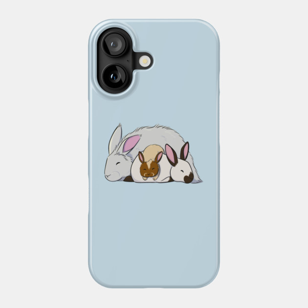 Bunny Pile Phone Case by DeguArts