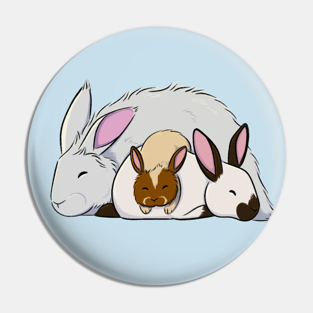Bunny Pile Pin by DeguArts