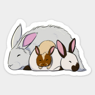 Bunny Pile Sticker